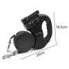 Double Retractable Pet Leashes with LED Flashlight