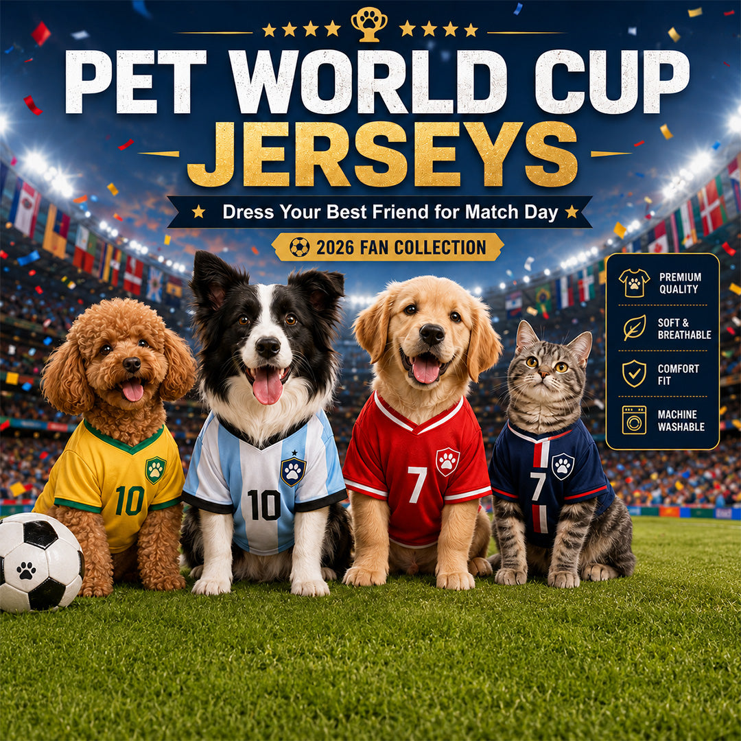 Sporty pet jerseys for World Cup mood