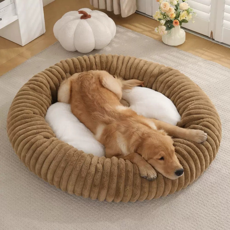 Lit Rond Doux Lavable pour Animaux de Compagnie