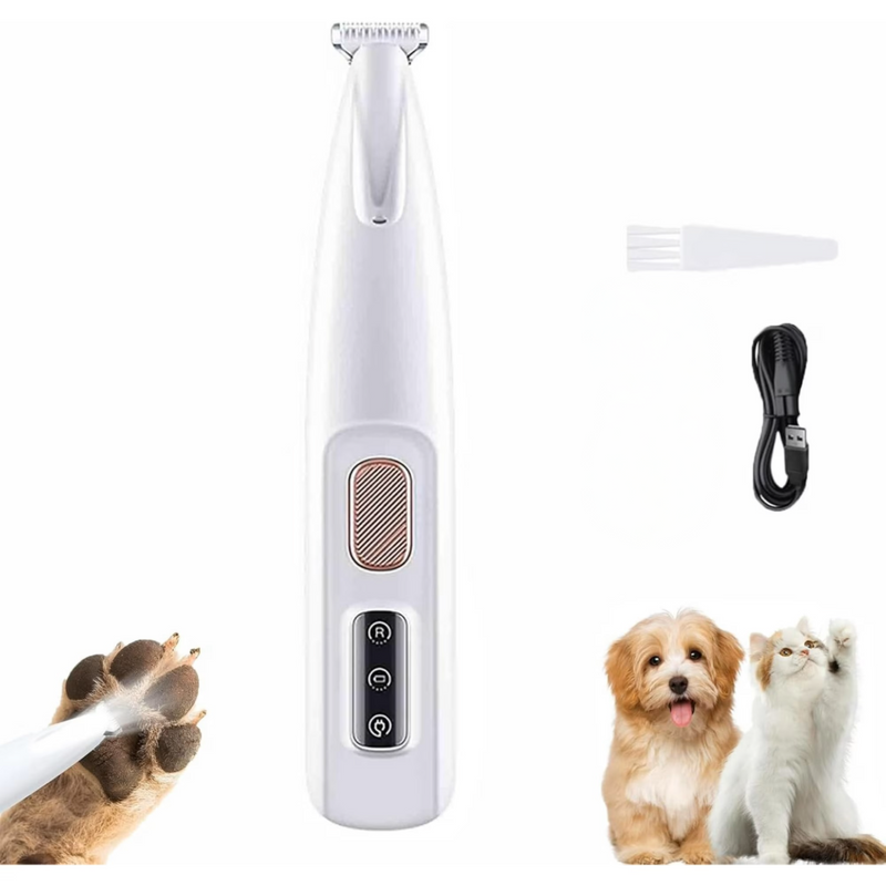 Tondeuse étanche pour griffes d'animaux avec lumière LED