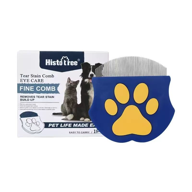 Peigne de toilettage de précision pour poils de chien/chat autour des yeux et petites zones
