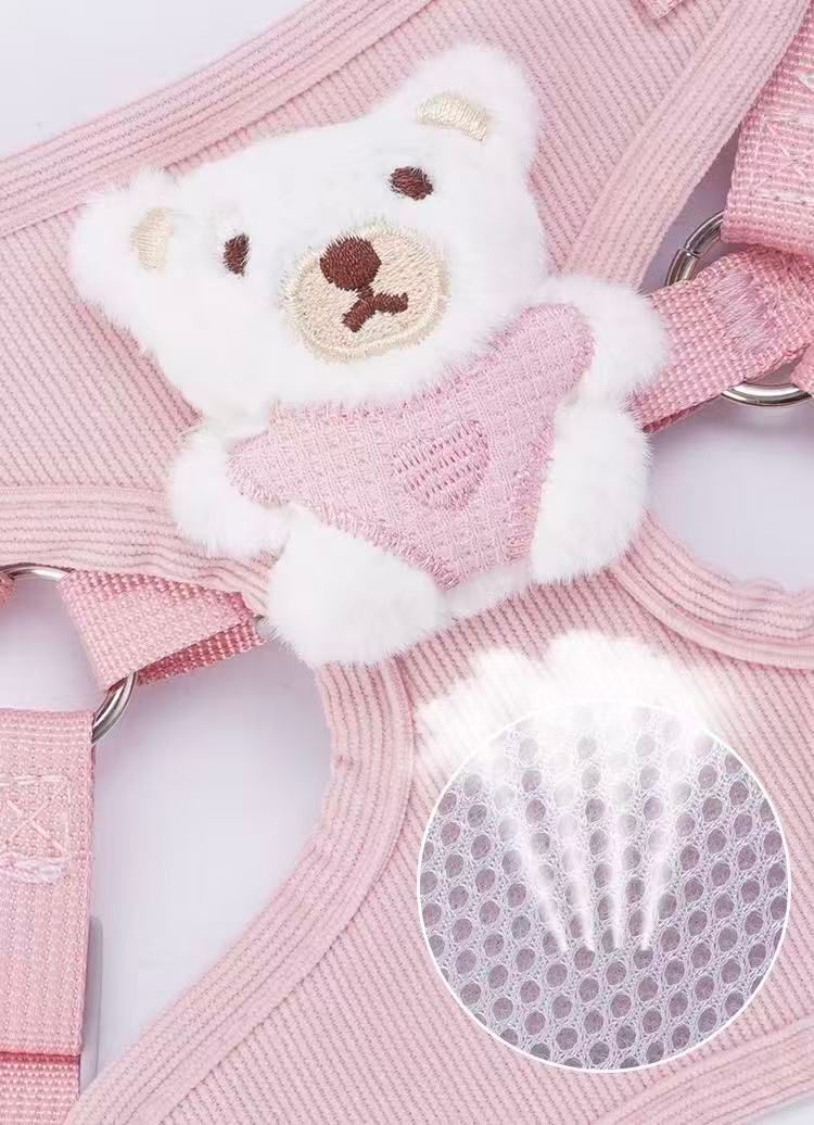 Cutie Bear Harness and Leash Set