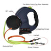 Double Retractable Pet Leashes with LED Flashlight